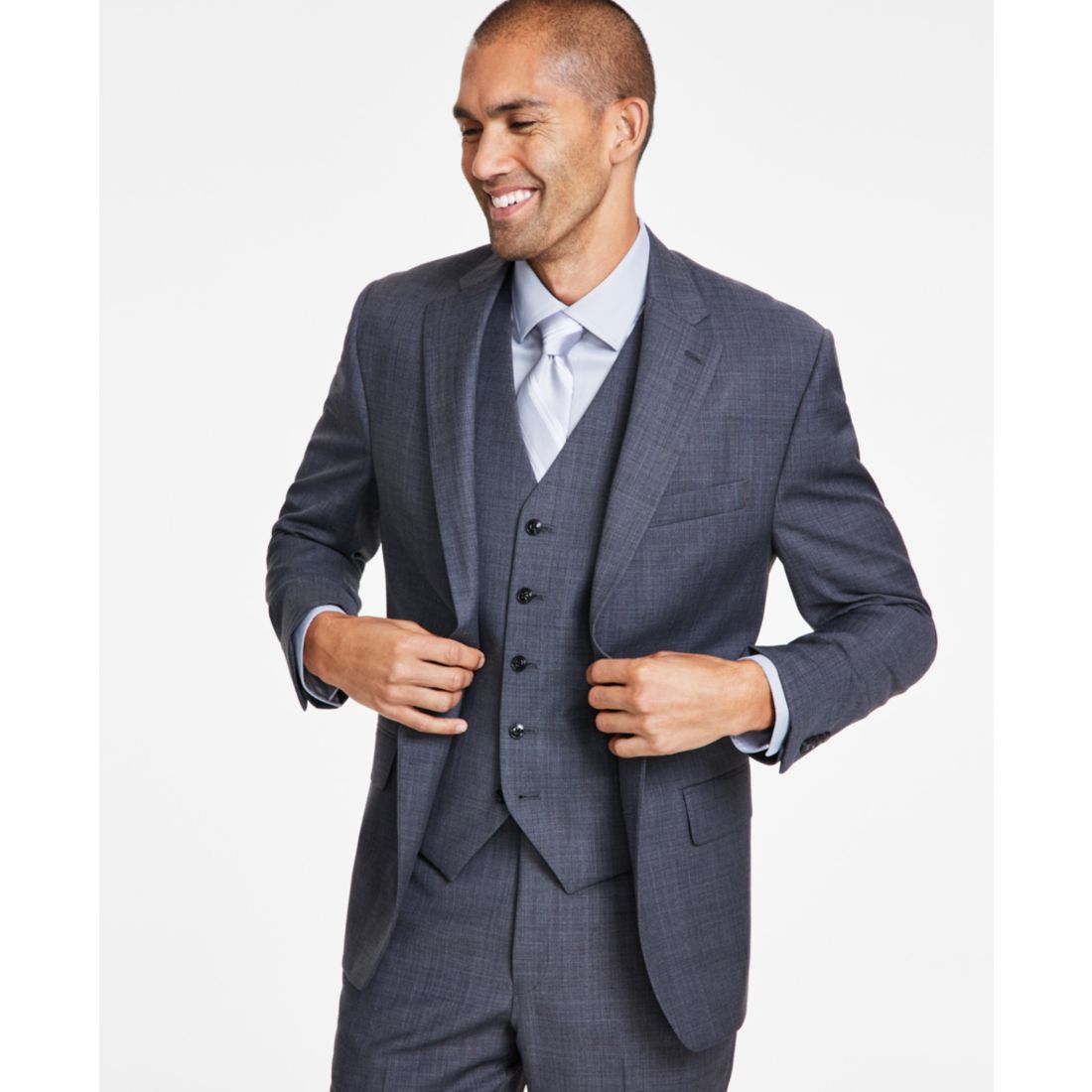 Michael Kors Men's Classic-Fit Wool-Blend Stretch Solid Suit Jacket