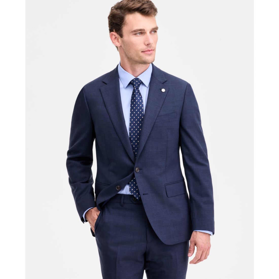 Ted Baker Ted by Ted Baker Men's Modern-Fit Black Solid Wool-Blend Suit Separate Jacket