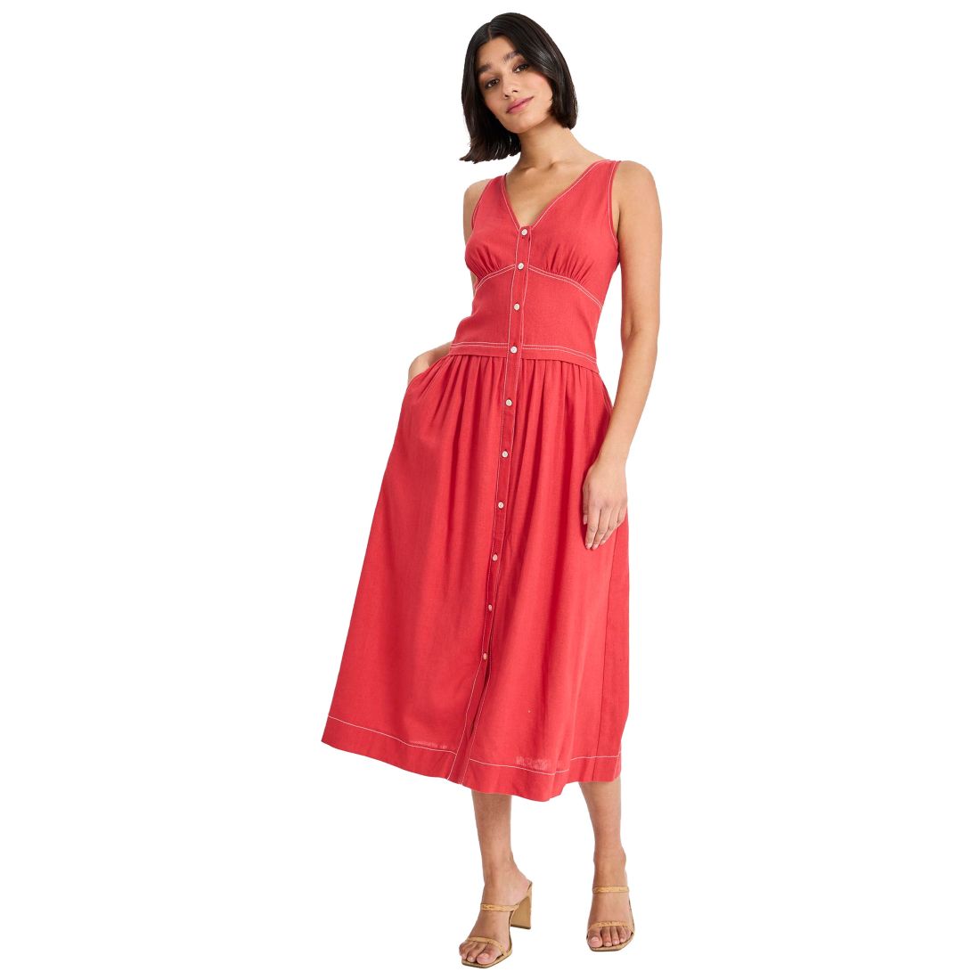 Donna Morgan Women's Isla Lined Midi Dress