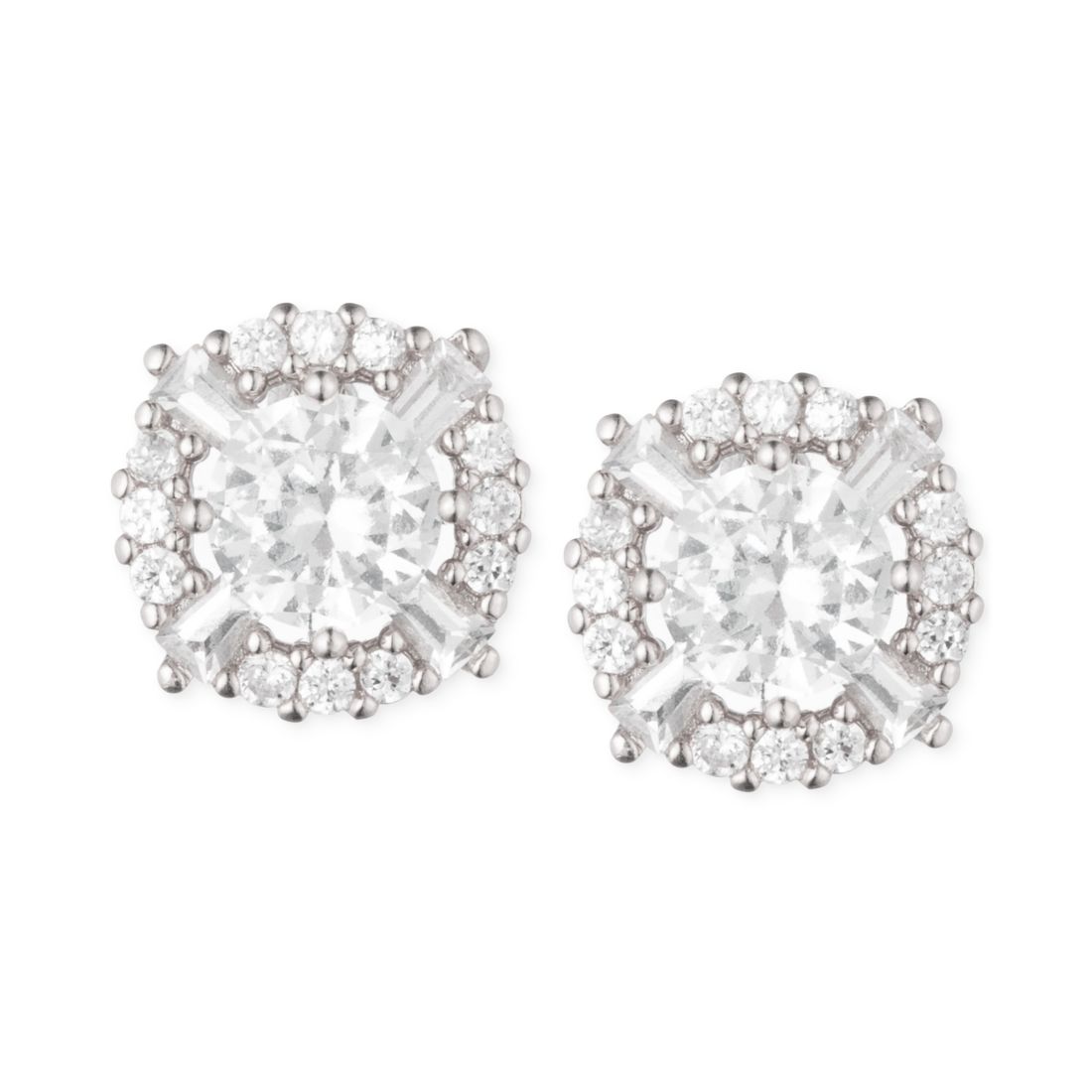 Anne Klein Elevated Crystal Round Stud Earrings