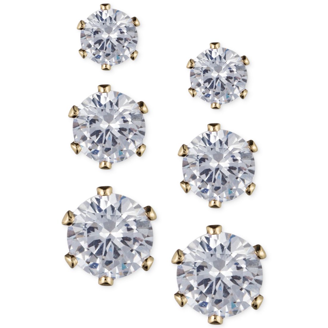 Anne Klein Glass Stone Stud Earring Set