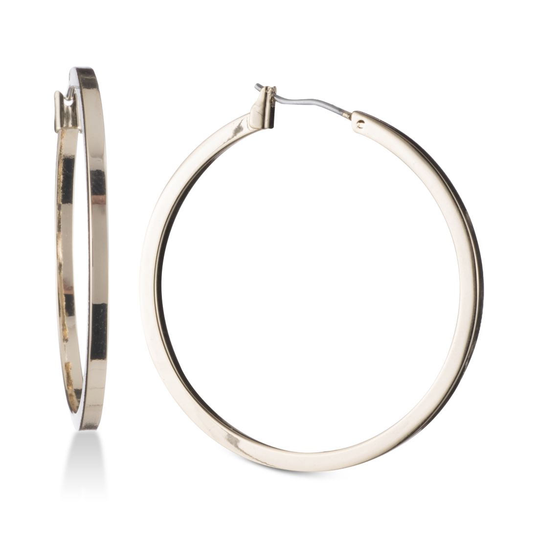 Dkny 1 1/2" Thin Hoop Earrings