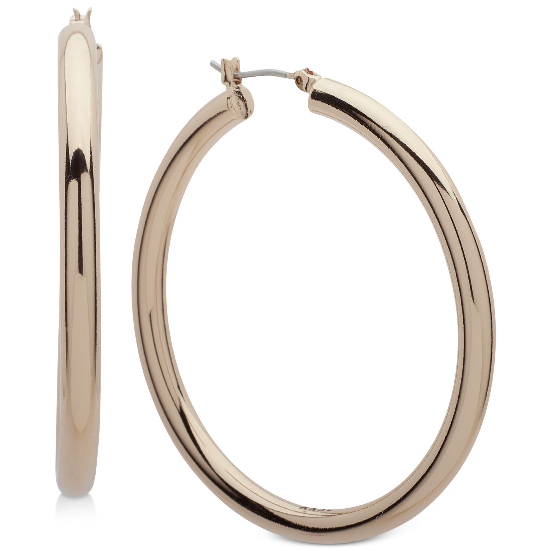 Dkny 2" Thick Hoop Earrings