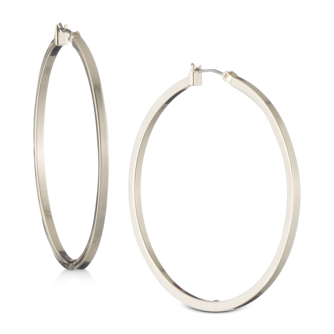 Dkny 2" Thin Hoop Earrings