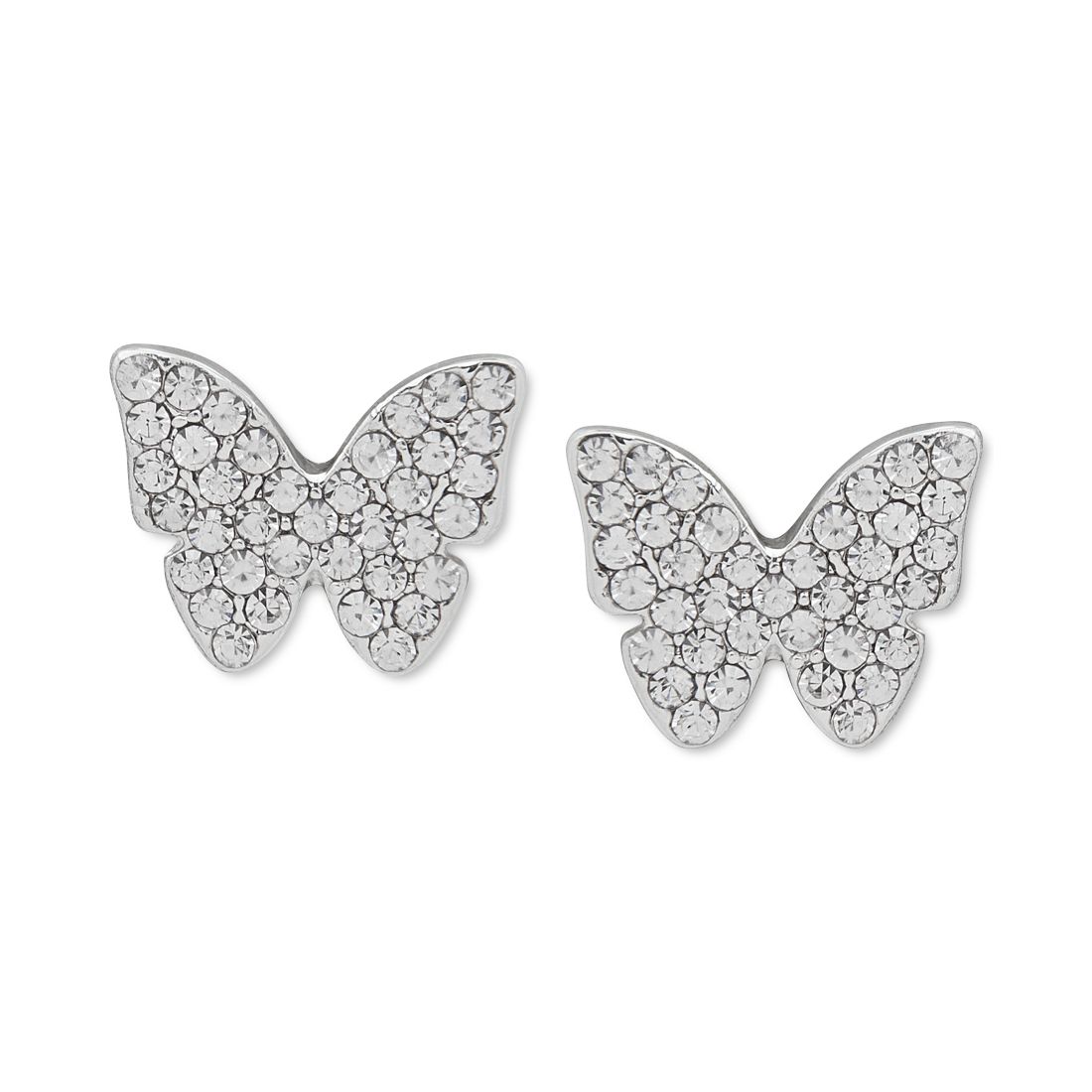 Dkny Pave Butterfly Stud Earrings