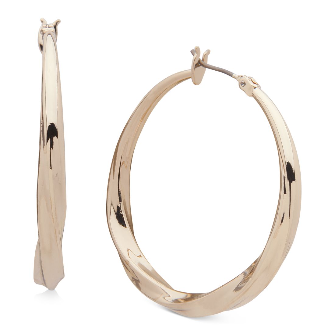 Dkny Medium Twist Hoop Earrings, 1.5"