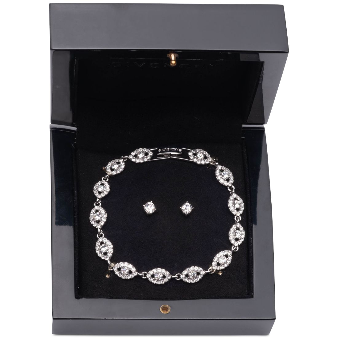 Givenchy 2-Pc. Set Stone & Crystal Link Bracelet & Crystal Stud Earrings