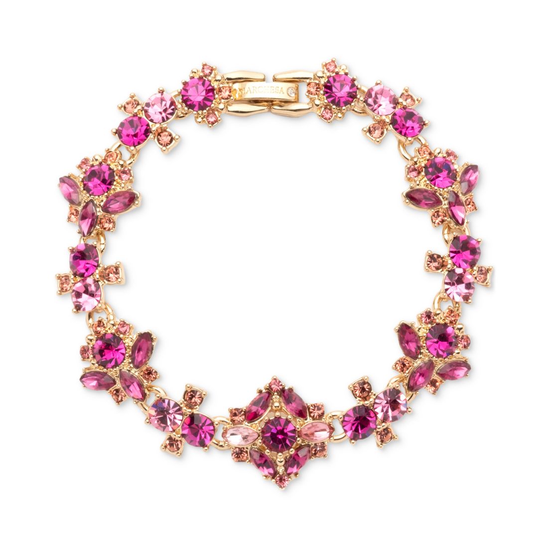 Marchesa Gold-Tone Multi-Stone Flex Bracelet