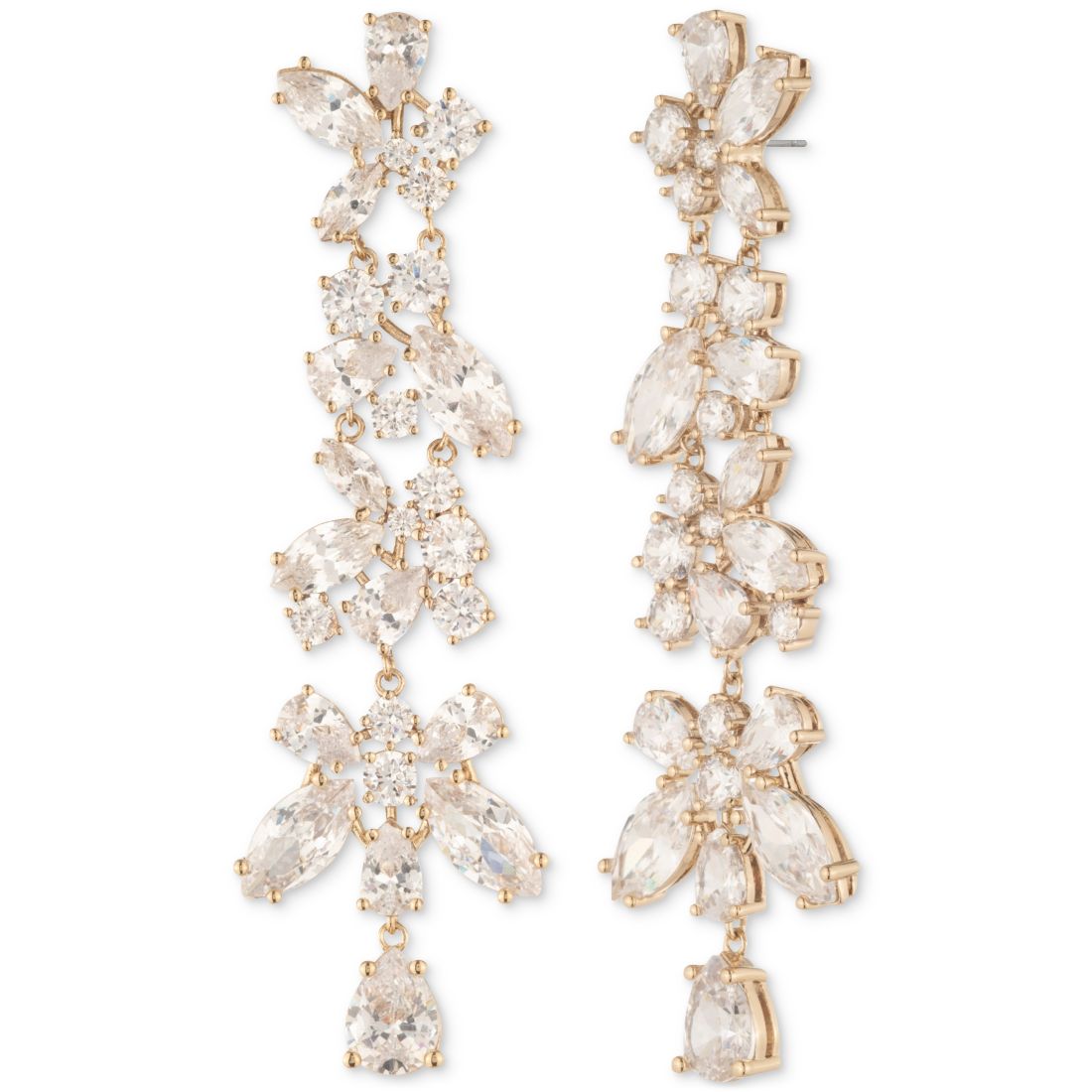 Givenchy Gold-Tone Cubic Zirconia Statement Earrings