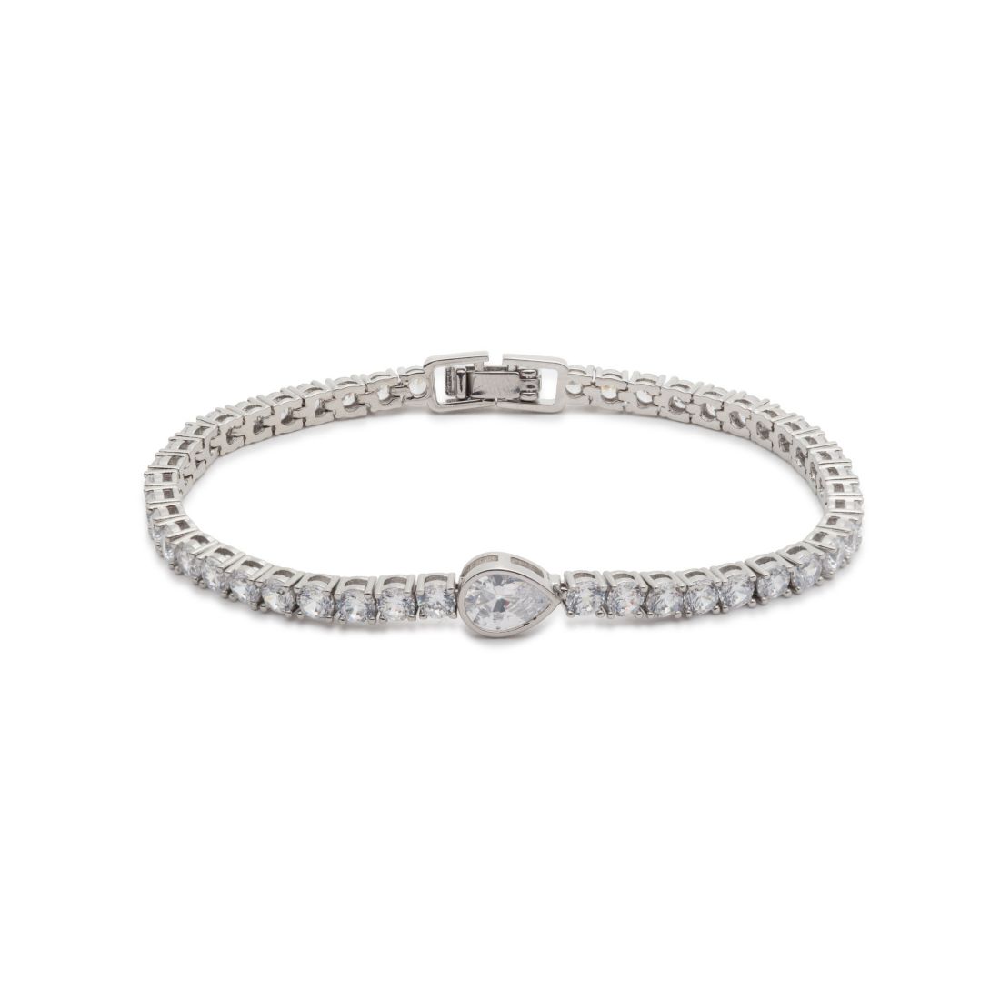 Givenchy Foldover Crystal Cubic Zirconia Flex Bracelet