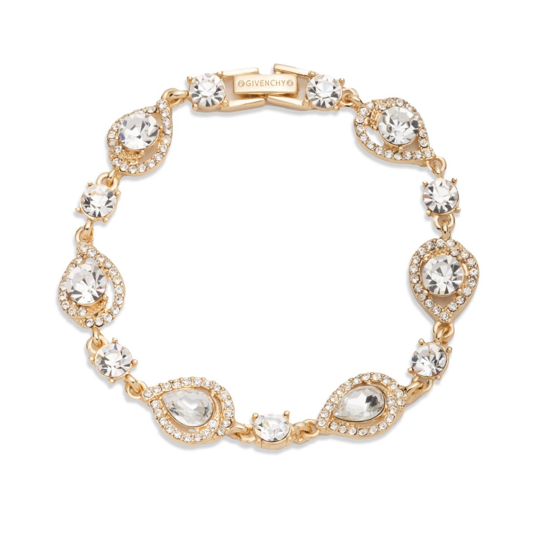 Givenchy Crystal Stone Gold-Tone Flex Bracelet