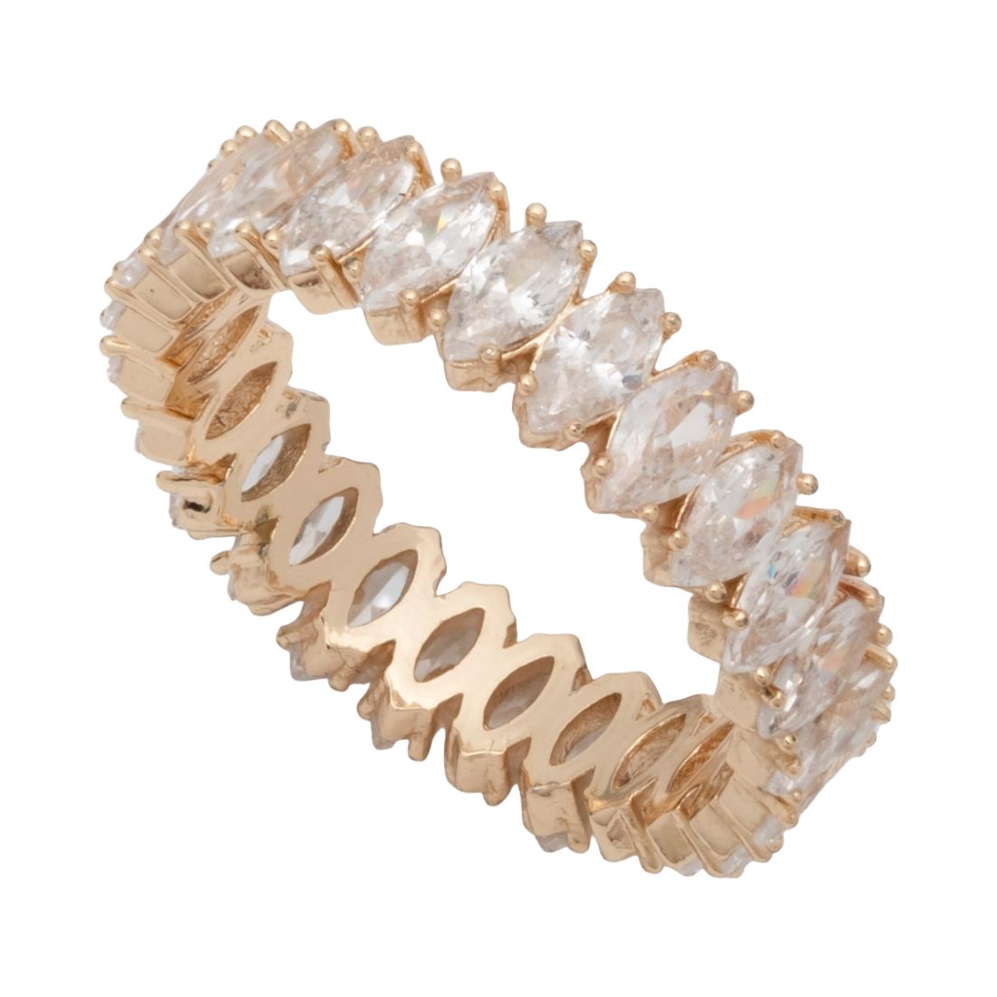 Givenchy Cubic Zirconia Gold-Tone Navette Ring