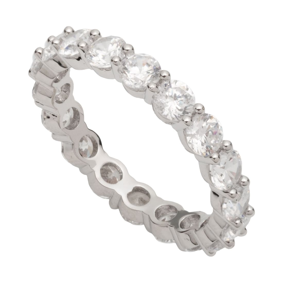 Givenchy Cubic Zirconia Silver-Tone Mixed Metal Ring