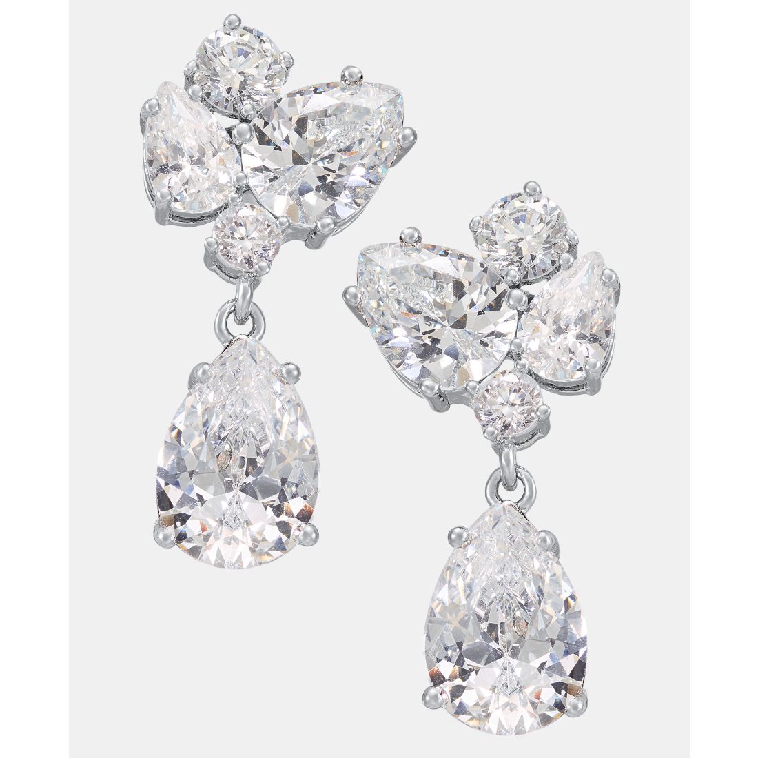 Givenchy Cubic Zirconia Cluster Drop Earrings