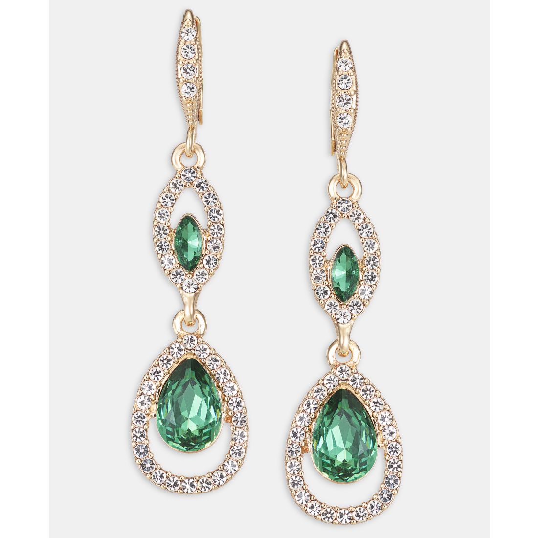 Givenchy Multi-Stone Double Drop Earrings