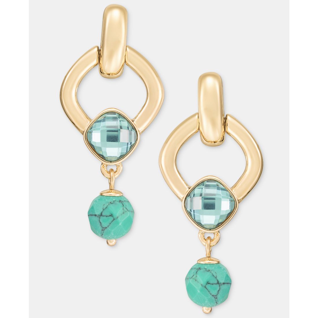 Anne Klein Stone & Bead Drop Earrings
