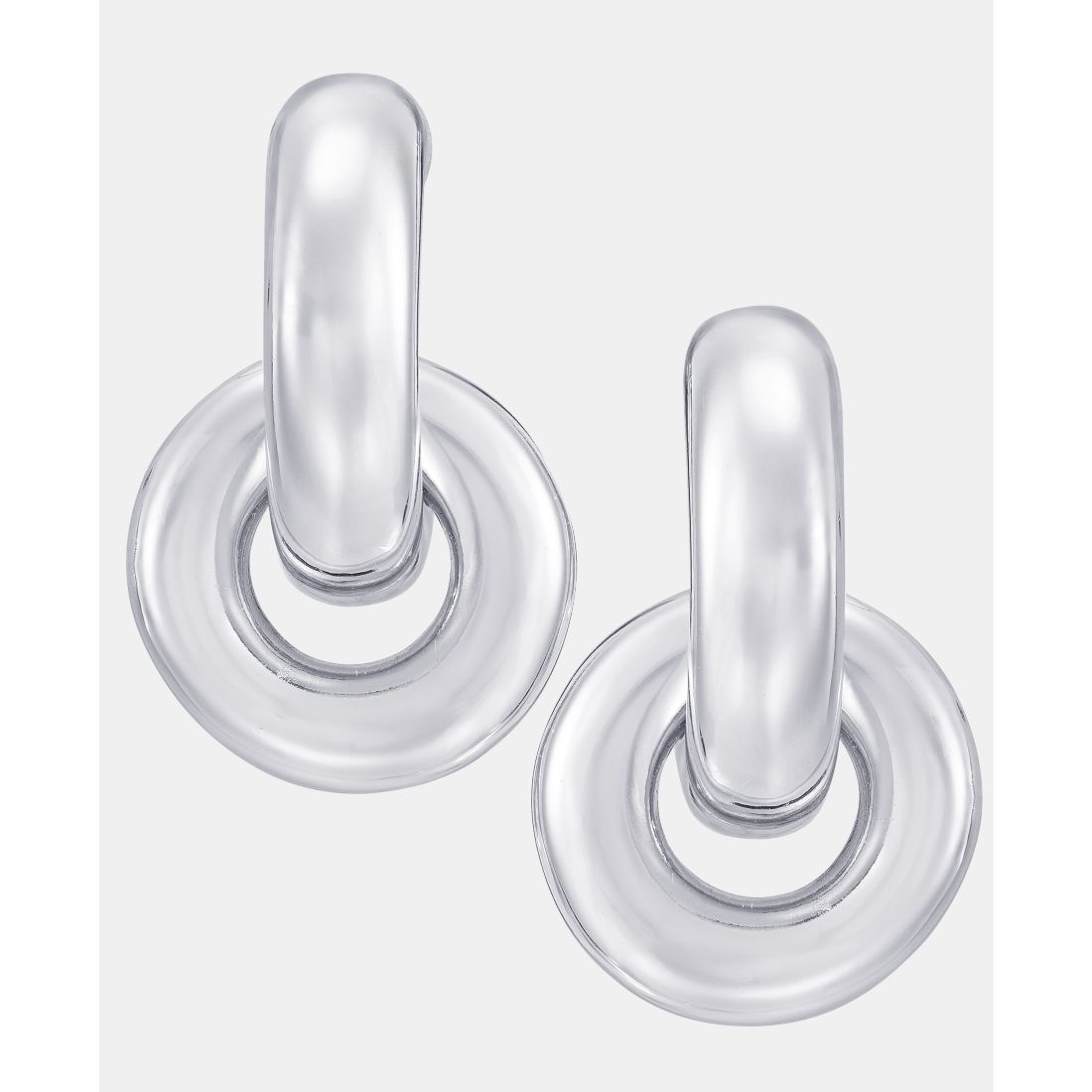 Dkny Puffy Door Knocker Drop Earrings