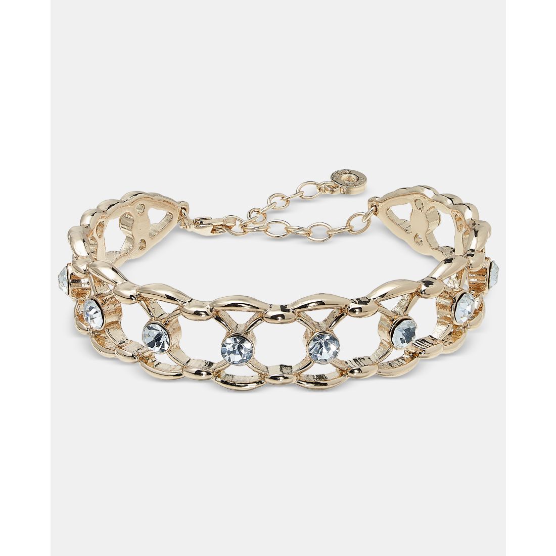 Anne Klein Crystal Openwork Cuff Bracelet