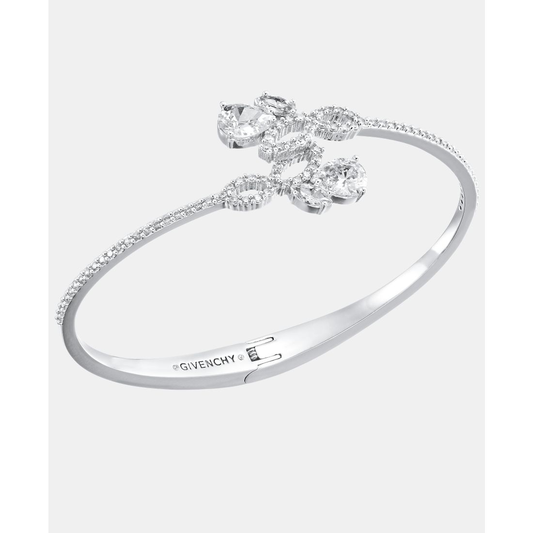 Givenchy Cubic Zirconia Bypass Bangle Bracelet