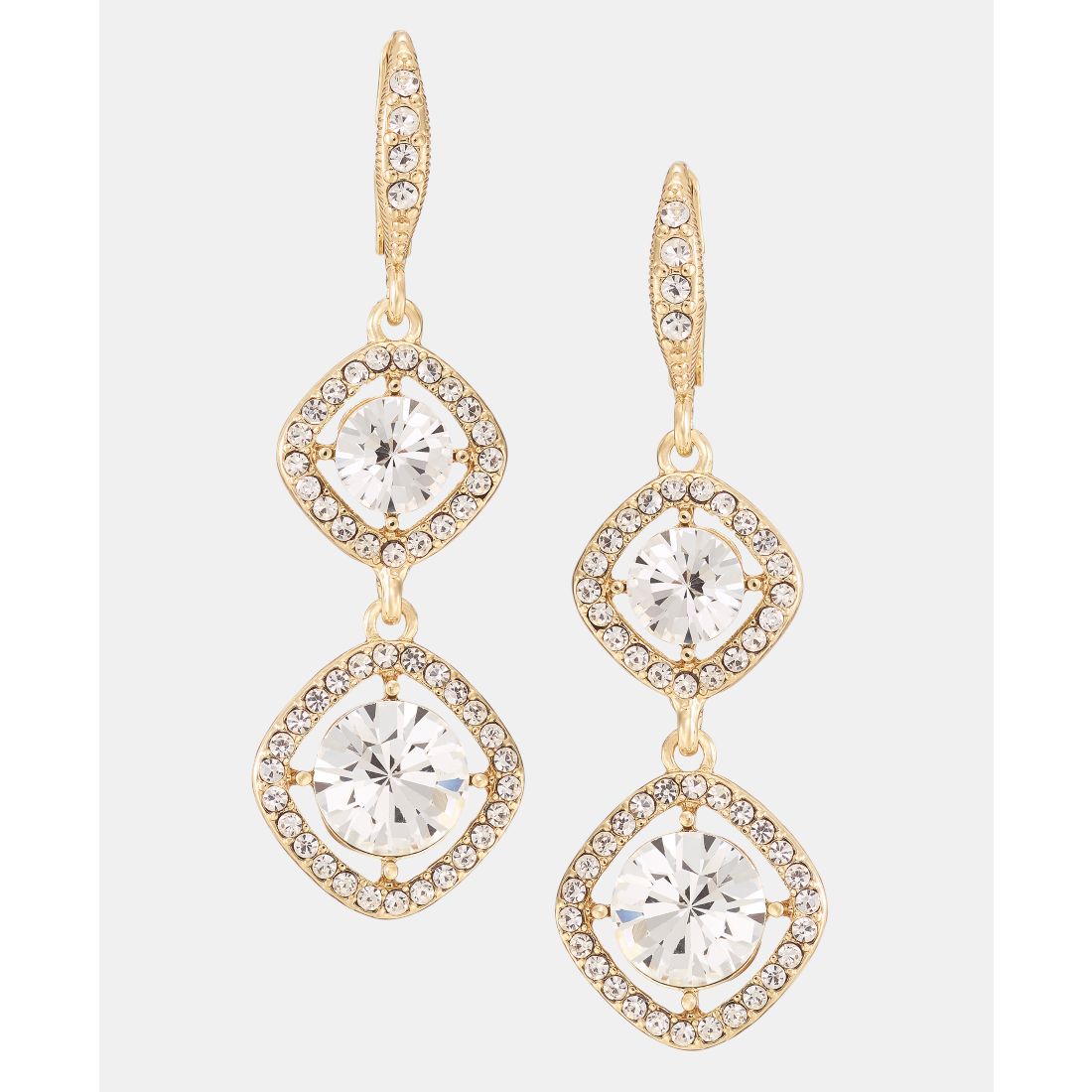 Givenchy Crystal Double Drop Earrings