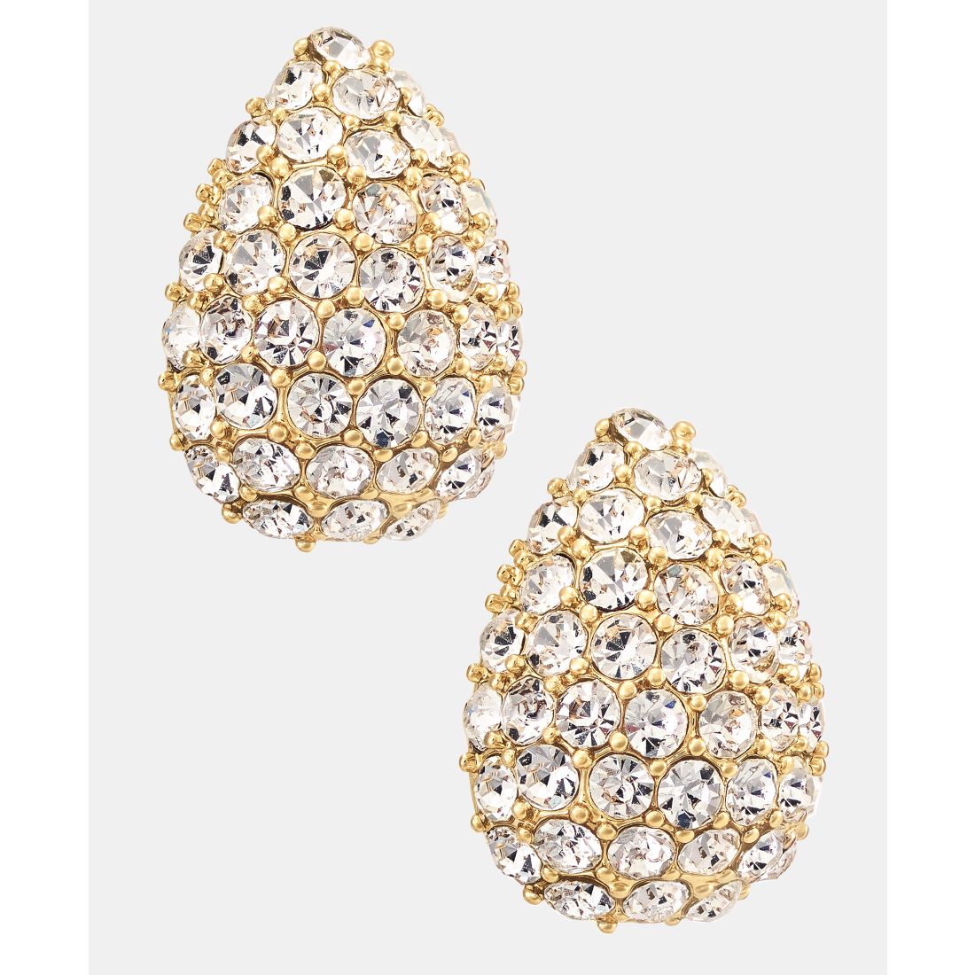 Givenchy Pave Pear-Shape Stud Earrings
