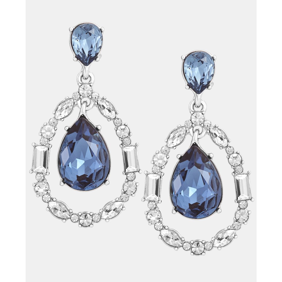 Givenchy Crystal Pear-Shape Orbital Drop Earrings