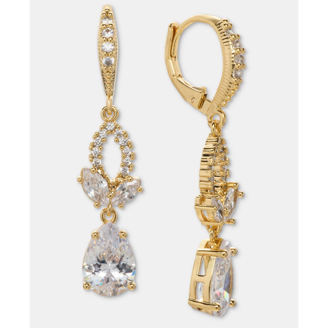 Givenchy Cubic Zirconia Double Drop Earrings