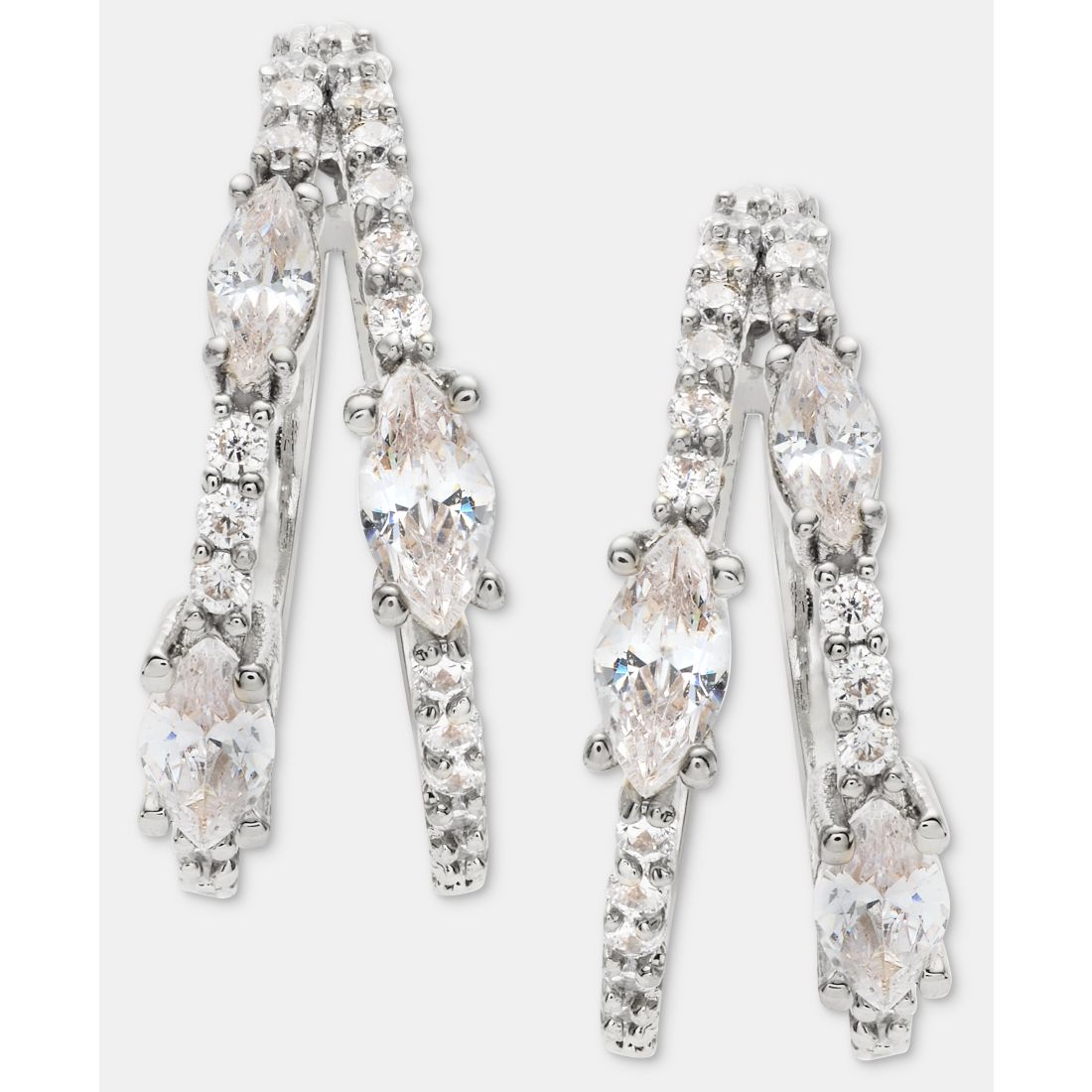 Givenchy Cubic Zirconia Split Hoop Earrings