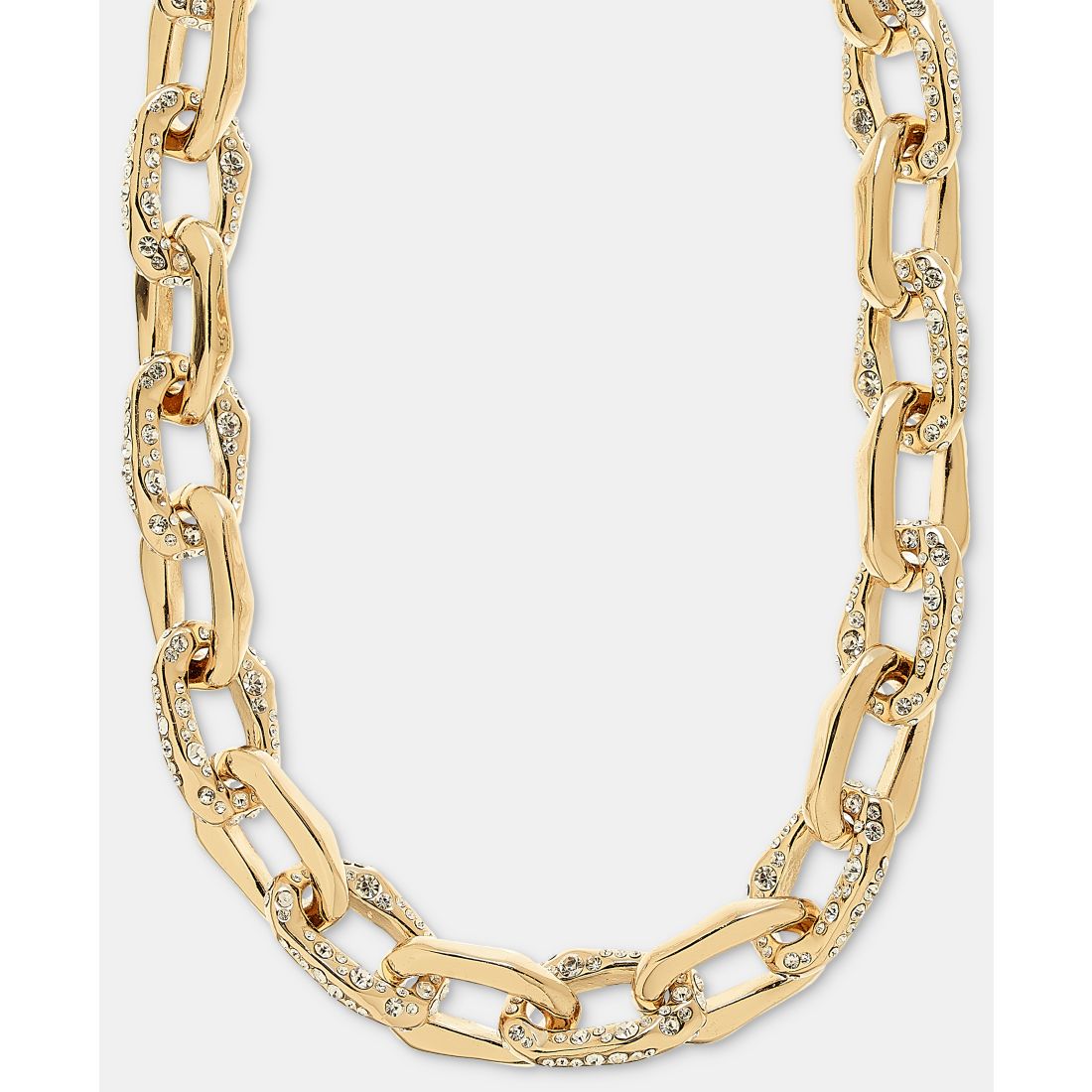 Givenchy Pave Link Collar Necklace, 16" + 3" extender