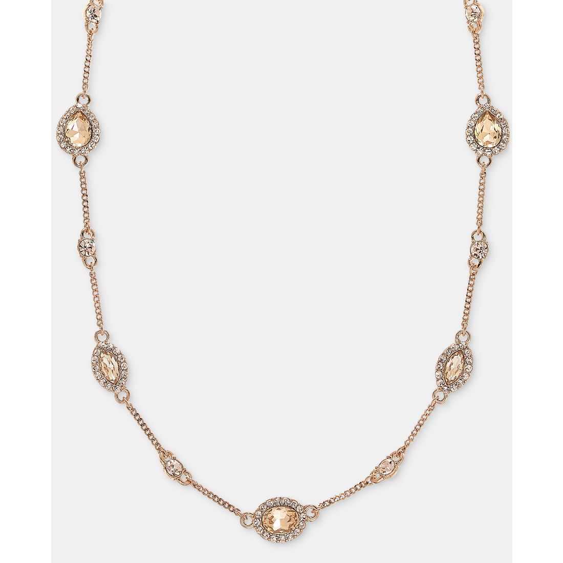 Givenchy Stone Station Collar Necklace, 16" + 3" extender
