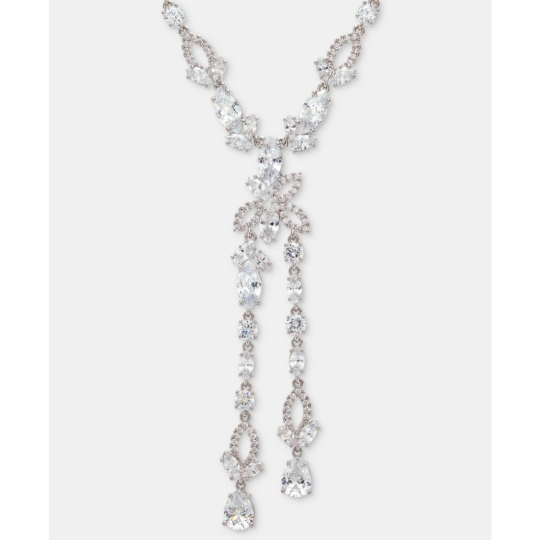 Givenchy Cubic Zirconia Lariat Necklace, 16" + 3" extender