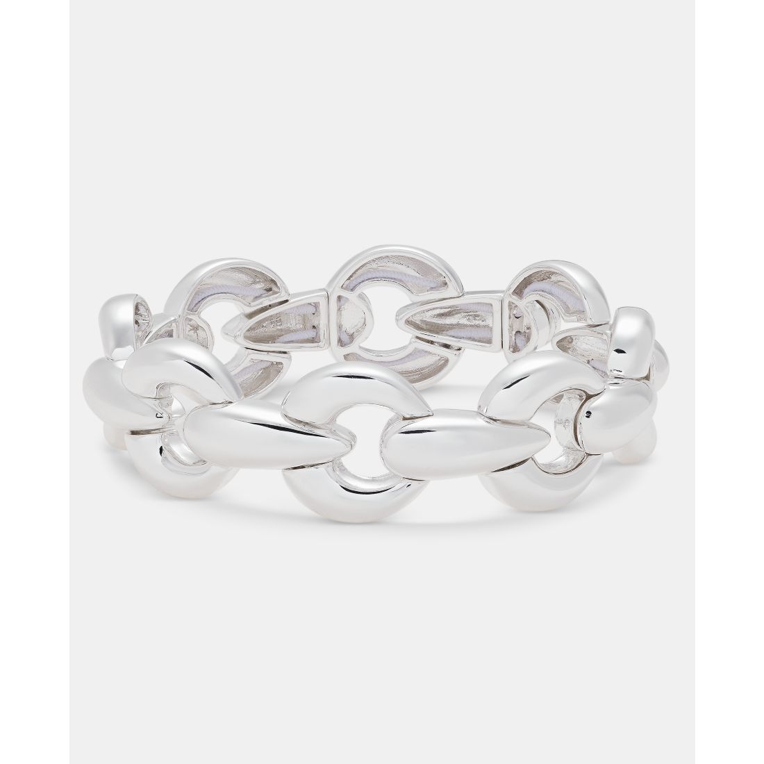 Anne Klein Puffy Linked Stretch Bracelet