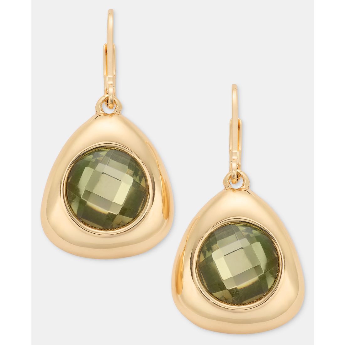 Anne Klein Stone Pebble Drop Earrings