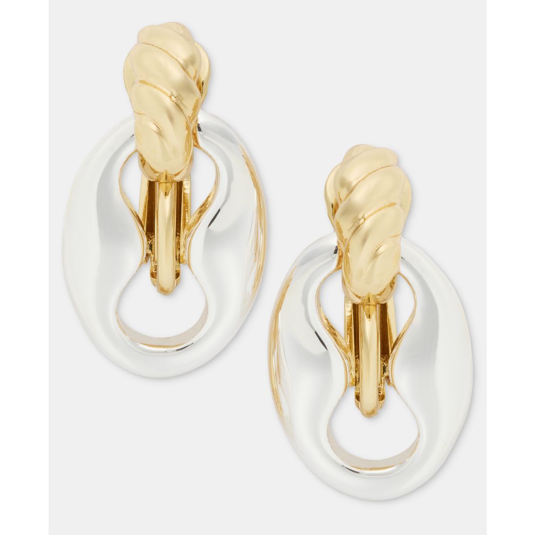 Anne Klein Twisted Openwork Clip-On Drop Earrings