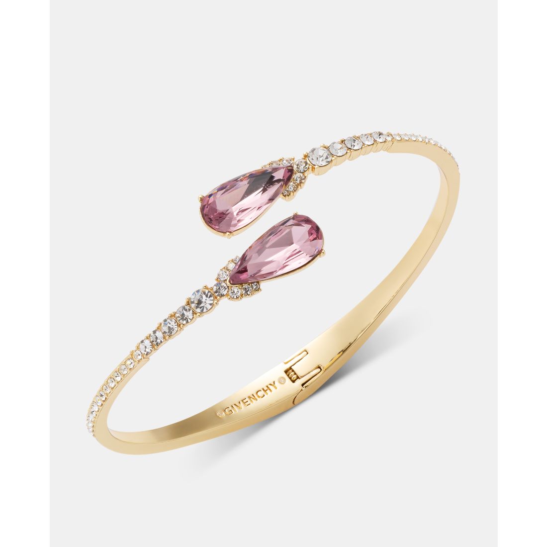 Givenchy Crystal Pear-Shape Bypass Bangle Bracelet