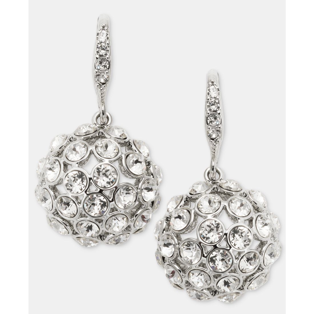 Givenchy Pave Cluster Drop Earrings