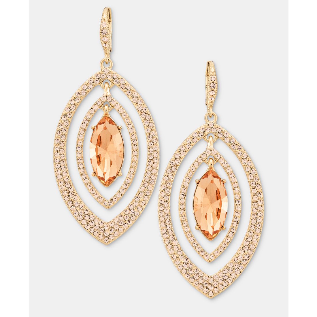 Givenchy Crystal Pear-Shape Orbital Drop Earrings