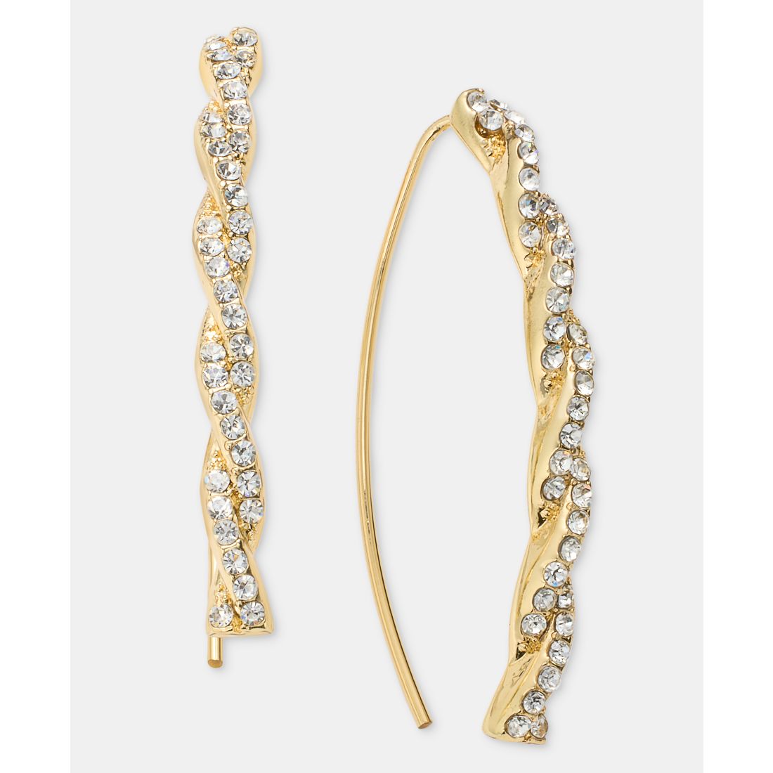 Givenchy Pave Twist Threader Earrings