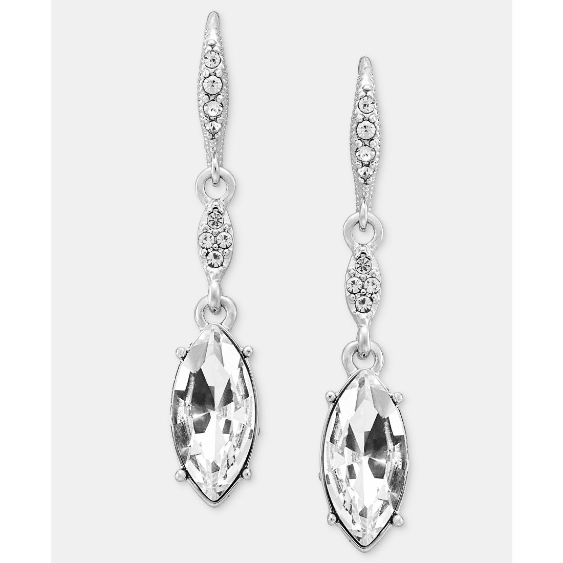 Givenchy Crystal Double Drop Earrings