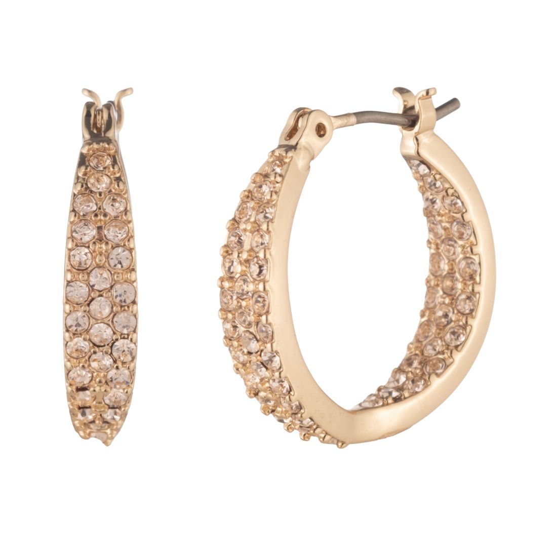 Givenchy Gold-Tone Dynamic Pave Hoop Earrings (Also Available in Silver-Tone)