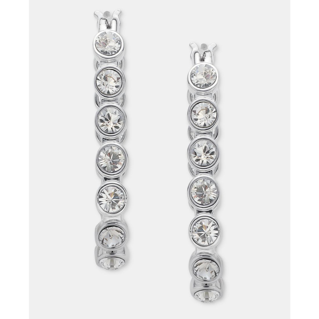 Givenchy Pave Oval Hoop Earrings