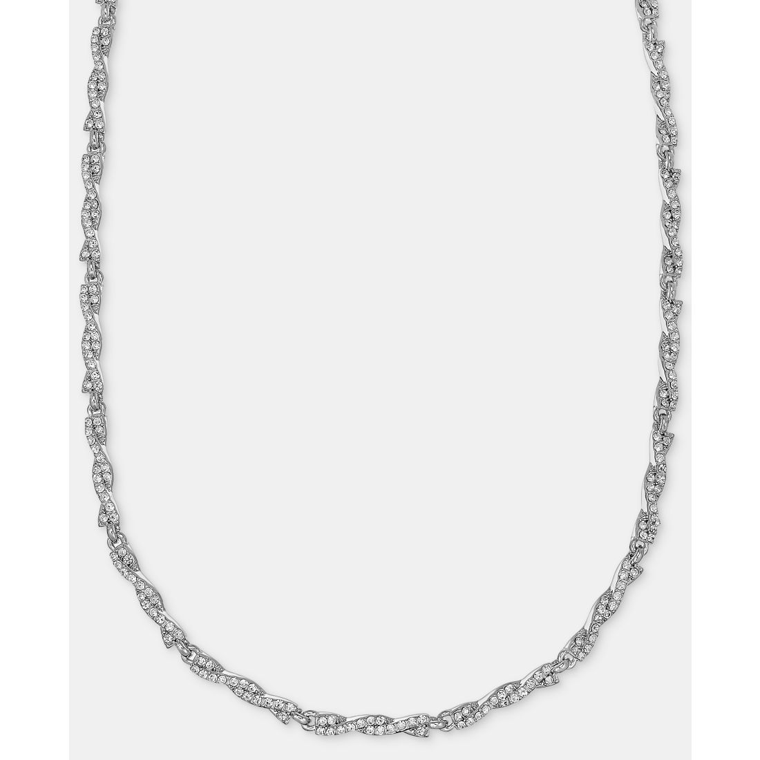 Givenchy Pave Twist Collar Necklace, 16" + 3" extender