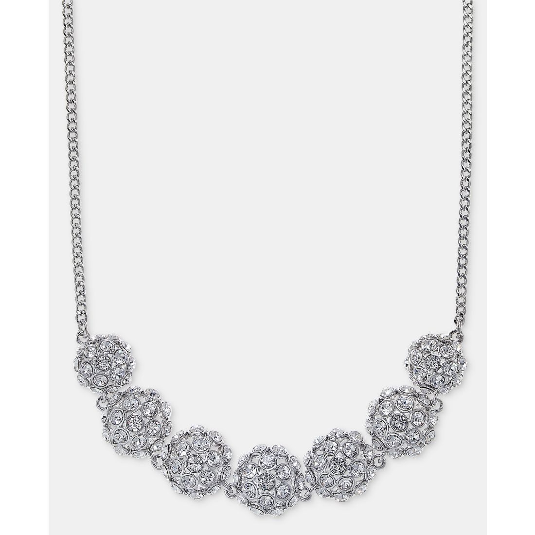 Givenchy Pave Cluster Statement Necklace, 16" + 3" extender