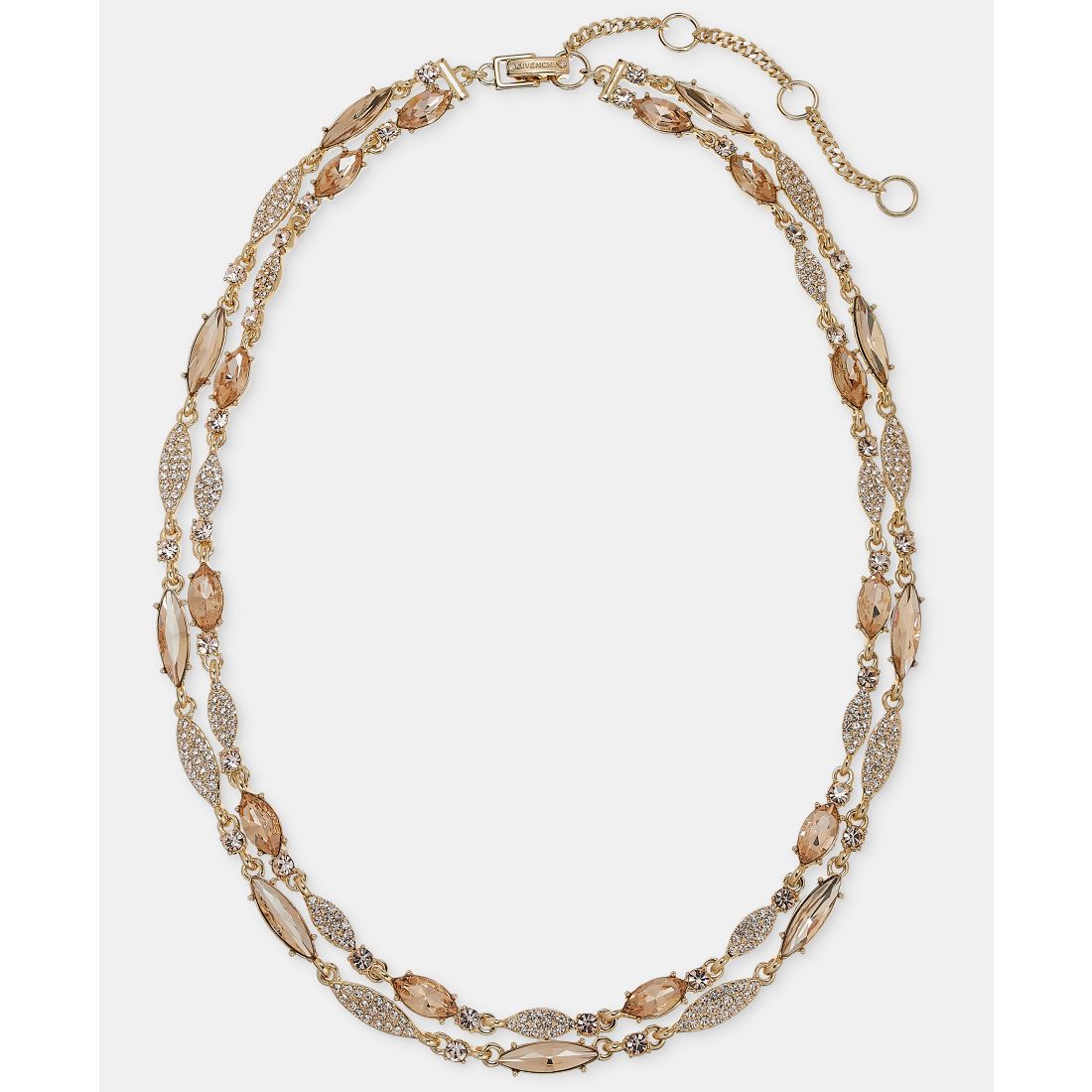 Givenchy Crystal Layered Collar Necklace, 16" + 3" extender