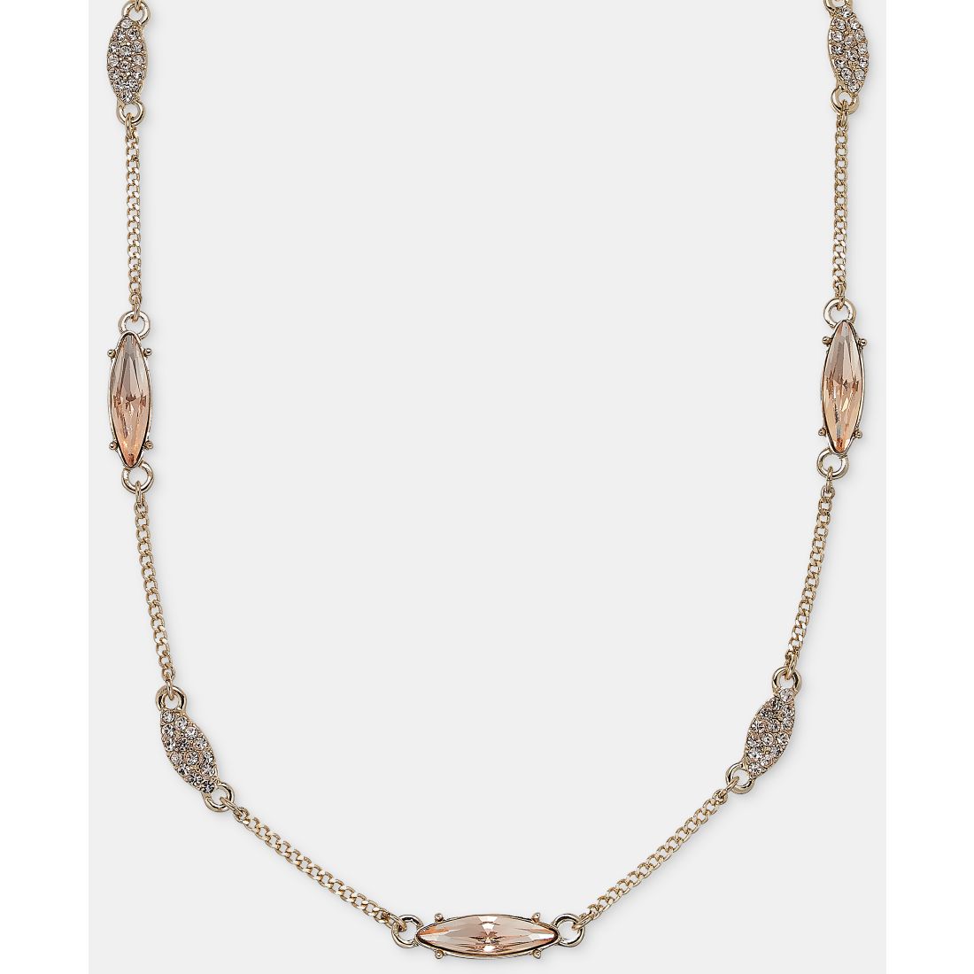 Givenchy Crystal Station Collar Necklace, 16" + 3" extender