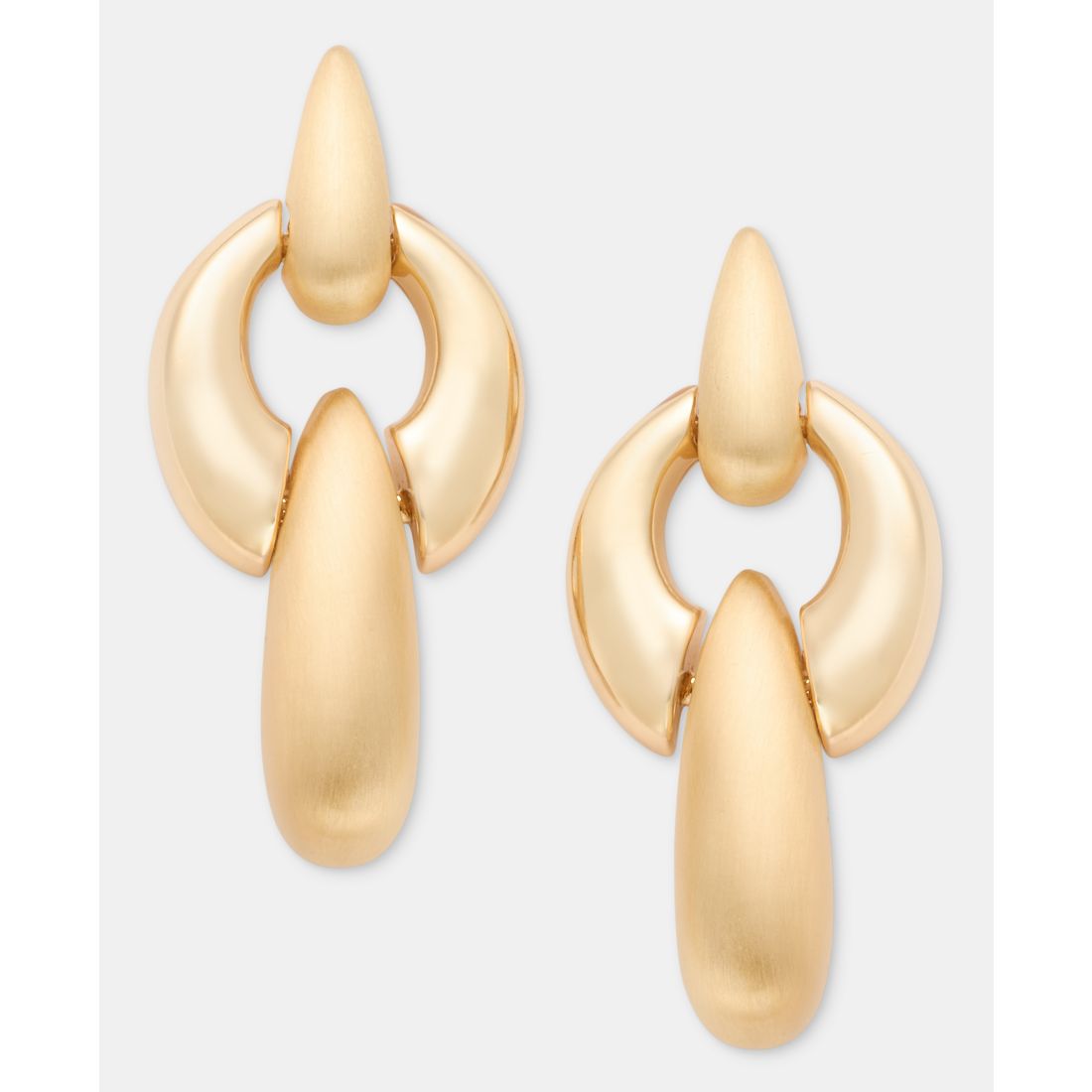 Anne Klein Puffy Linked Linear Drop Earrings