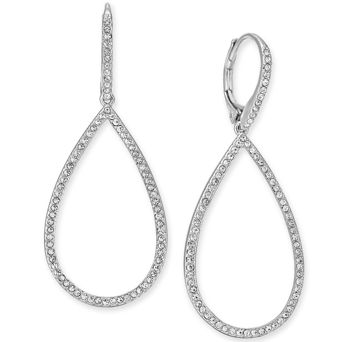 Eliot Danori Pave Open Drop Earrings, Created for Macy's