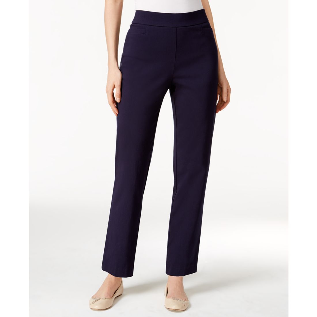 Alfred Dunner Classics Allure Pull-On Slim-Leg Pants