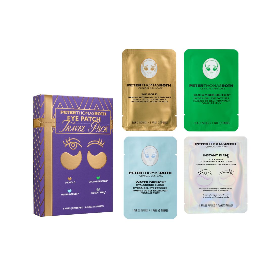Peter Thomas Roth 4-Pack Travel Eye Patches Set
