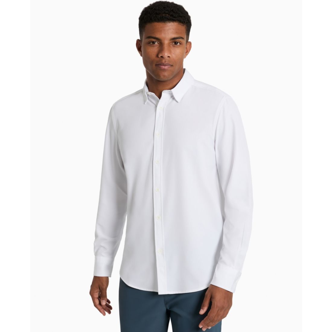Kenneth Cole Men's Solid Slim Fit Performance Shirt